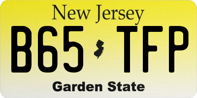 NJ license plate B65TFP