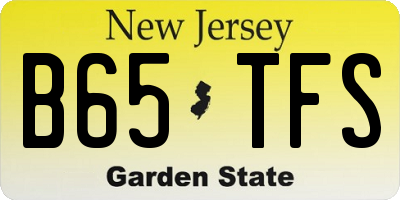 NJ license plate B65TFS