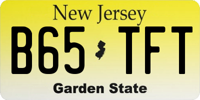 NJ license plate B65TFT