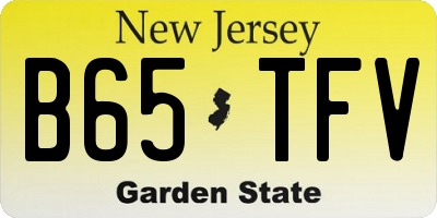 NJ license plate B65TFV