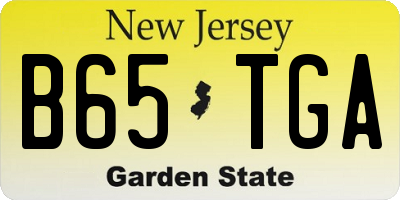 NJ license plate B65TGA
