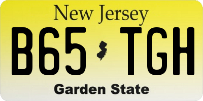 NJ license plate B65TGH