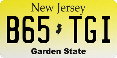 NJ license plate B65TGI