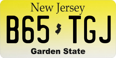 NJ license plate B65TGJ