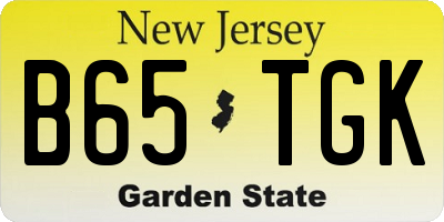 NJ license plate B65TGK
