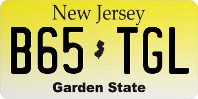 NJ license plate B65TGL