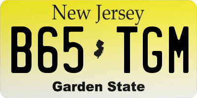 NJ license plate B65TGM