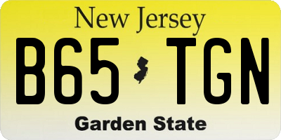 NJ license plate B65TGN