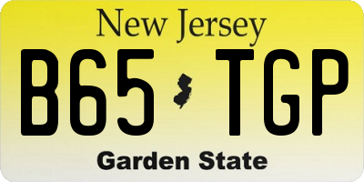 NJ license plate B65TGP