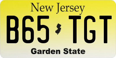 NJ license plate B65TGT