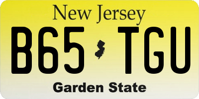 NJ license plate B65TGU