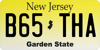 NJ license plate B65THA