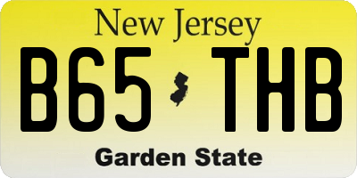 NJ license plate B65THB