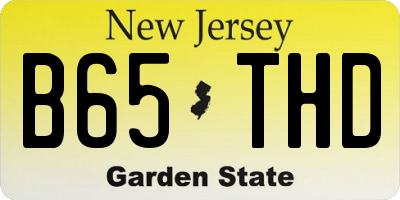 NJ license plate B65THD