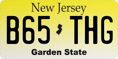 NJ license plate B65THG