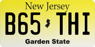 NJ license plate B65THI