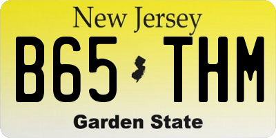 NJ license plate B65THM