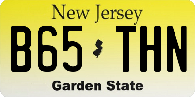 NJ license plate B65THN