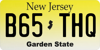 NJ license plate B65THQ