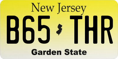NJ license plate B65THR