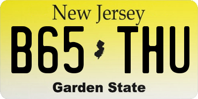 NJ license plate B65THU