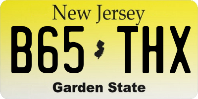 NJ license plate B65THX