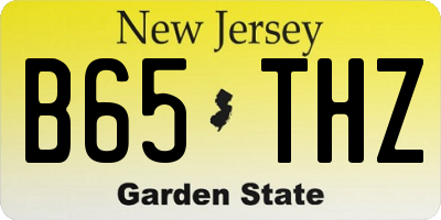 NJ license plate B65THZ