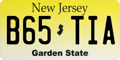 NJ license plate B65TIA