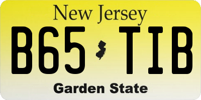 NJ license plate B65TIB