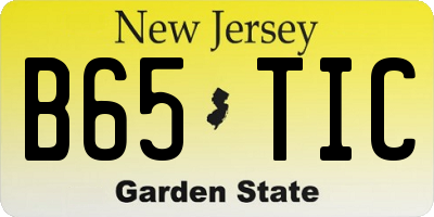 NJ license plate B65TIC