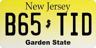 NJ license plate B65TID