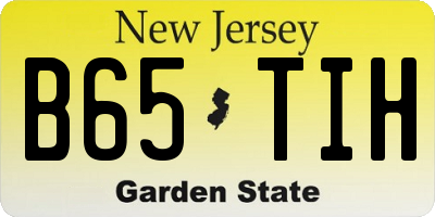 NJ license plate B65TIH