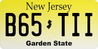 NJ license plate B65TII