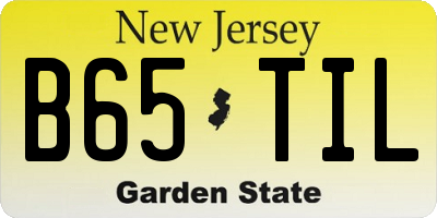 NJ license plate B65TIL