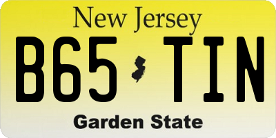 NJ license plate B65TIN