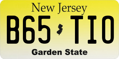 NJ license plate B65TIO