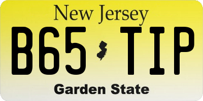NJ license plate B65TIP
