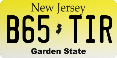 NJ license plate B65TIR