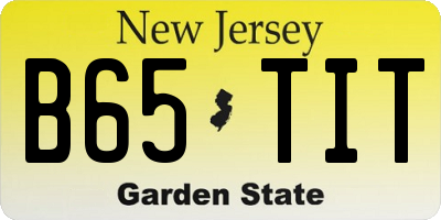 NJ license plate B65TIT