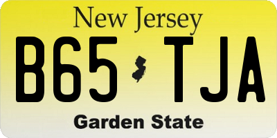 NJ license plate B65TJA