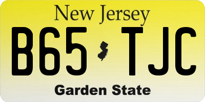 NJ license plate B65TJC