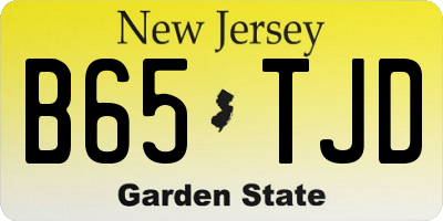 NJ license plate B65TJD