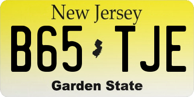 NJ license plate B65TJE