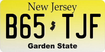 NJ license plate B65TJF