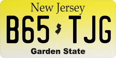 NJ license plate B65TJG