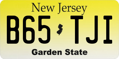 NJ license plate B65TJI