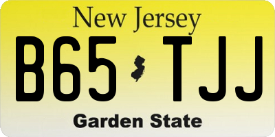 NJ license plate B65TJJ