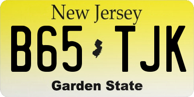 NJ license plate B65TJK