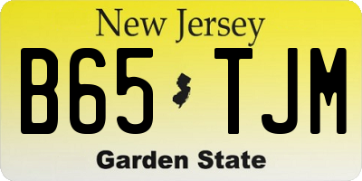 NJ license plate B65TJM
