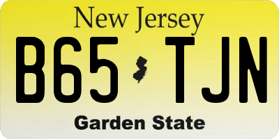 NJ license plate B65TJN